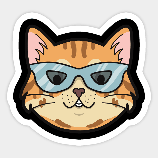 Cool Cat Sticker by timegraf